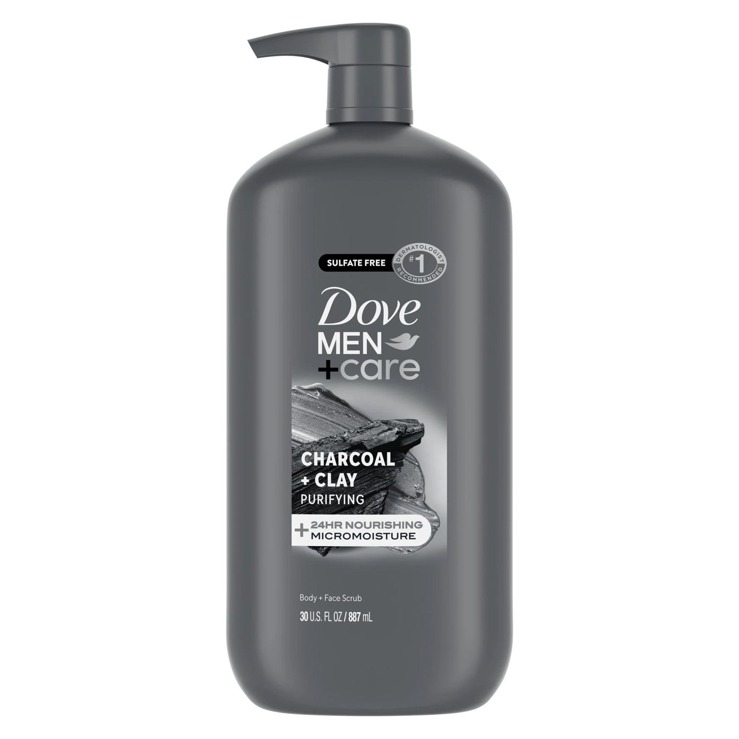 (4 Pack)  Elements Liquid Body Wash and Face Wash Charcoal + Clay Nourishing Cleanser, 30 Oz